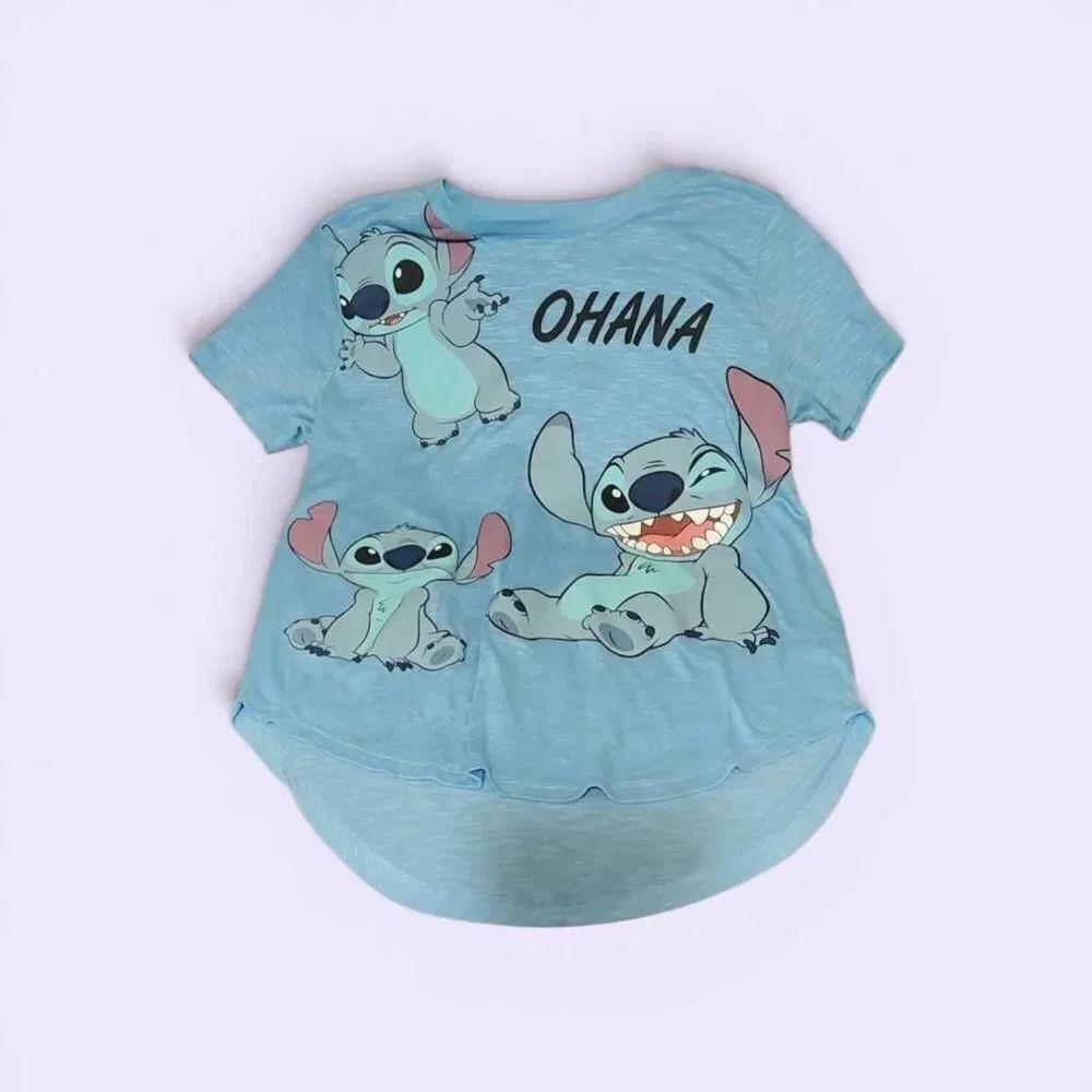 Disney Girl's STITCH Ohana Stitch Short Sleeve T-Shirt M(7-9)